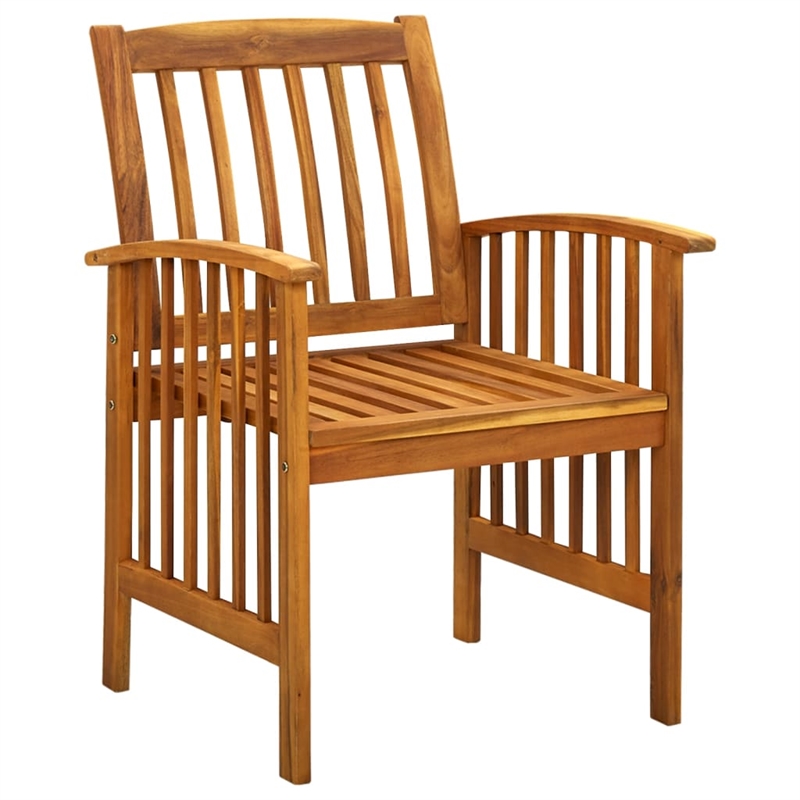 vidaXL Solid Acacia Wood Seats 2 Garden Dining Set in Brown