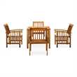 vidaXL Garden Dining Set Cream White Solid Acacia Wood Standard Durable