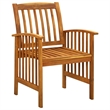 vidaXL Garden Dining Set Cream White/Wooden