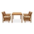 vidaXL Garden Dining Set Cream White/Wooden