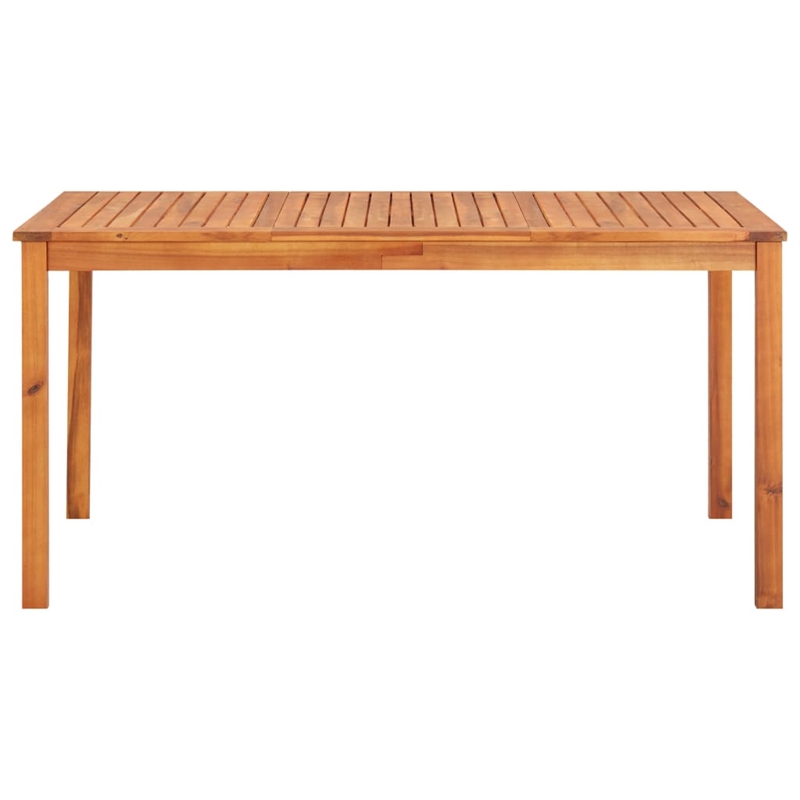 vidaXL Garden Dining Set Natural Wood Finish/Dark Gray Cushions