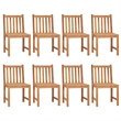vidaXL Solid Teak Wood Standard Garden Dining Set in Warm Teak