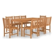 vidaXL Solid Teak Wood Standard Garden Dining Set in Warm Teak