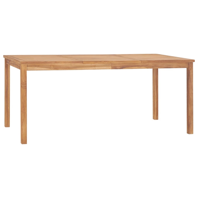 vidaXL 5 Piece Solid Teak Wood Durable Garden Dining Set in Brown