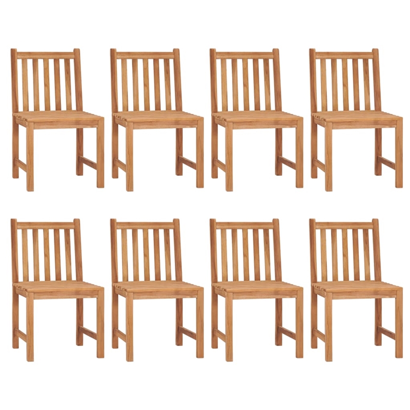 vidaXL Solid Teak Wood Large Garden Dining Set in Warm Brown