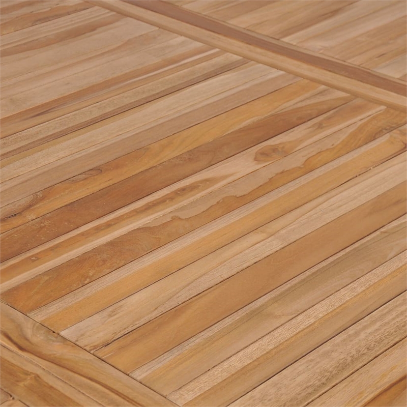 vidaXL Fine Sanded Teak Hardwood Large Garden Dining Set in Warm Teak