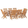 vidaXL Solid Teak Wood Medium Outdoor Dining Set in Natural Teak