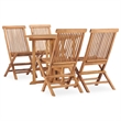 vidaXL Solid Teak Wood Medium Outdoor Dining Set in Teak Wood