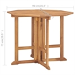 vidaXL Solid Teak Wood Medium Outdoor Dining Set in Teak Wood