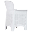 vidaXL 7 Piece Durable Outdoor Dining Set in White Plastic