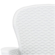 vidaXL 7 Piece Durable Outdoor Dining Set in White Plastic