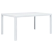vidaXL 7 Piece Durable Outdoor Dining Set in White Plastic