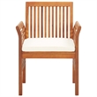 vidaXL Solid Acacia Wood 3 Piece Outdoor Dining Set in Brown Frame