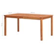 vidaXL Solid Acacia Wood 7-Piece Set Outdoor Dining Set in Brown Frame