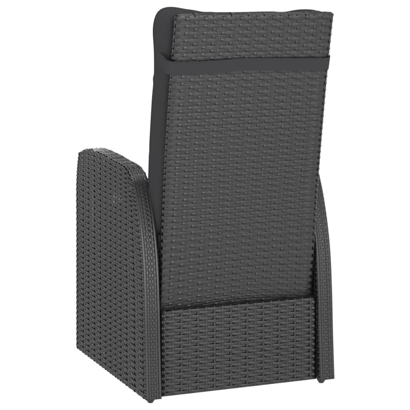 vidaXL Outdoor Dining Set in Black/Natural Wood
