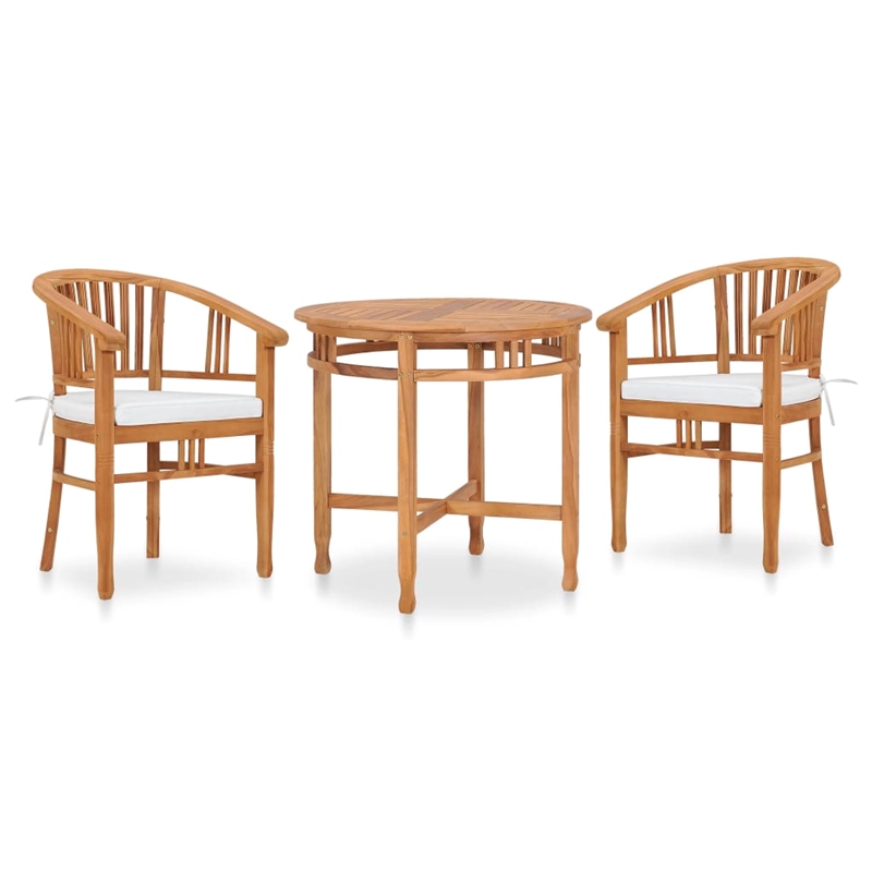 vidaXL Garden Dining Set Teak Wood Solid Teak Wood Medium Durable