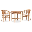 vidaXL Garden Dining Set Teak Wood Solid Teak Wood Medium Durable