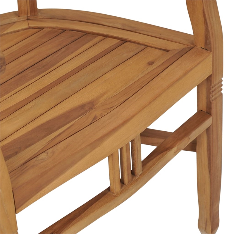 vidaXL Garden Dining Set Natural Teak Solid Teak Wood Medium Durable