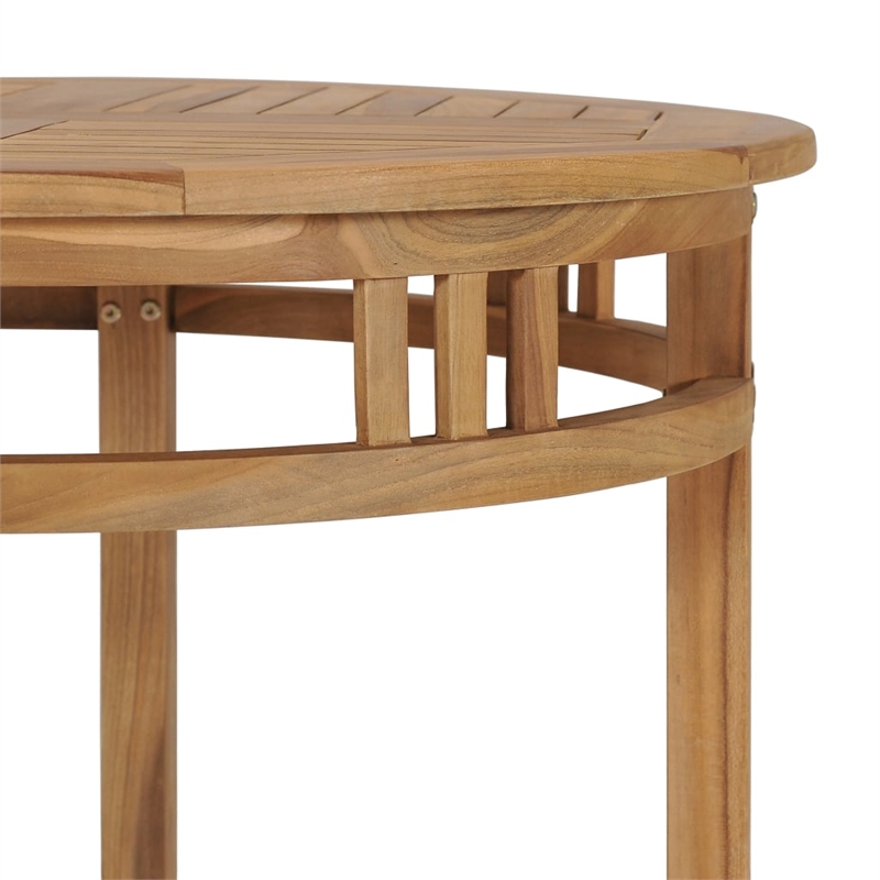 vidaXL Garden Dining Set Natural Teak Solid Teak Wood Medium Durable
