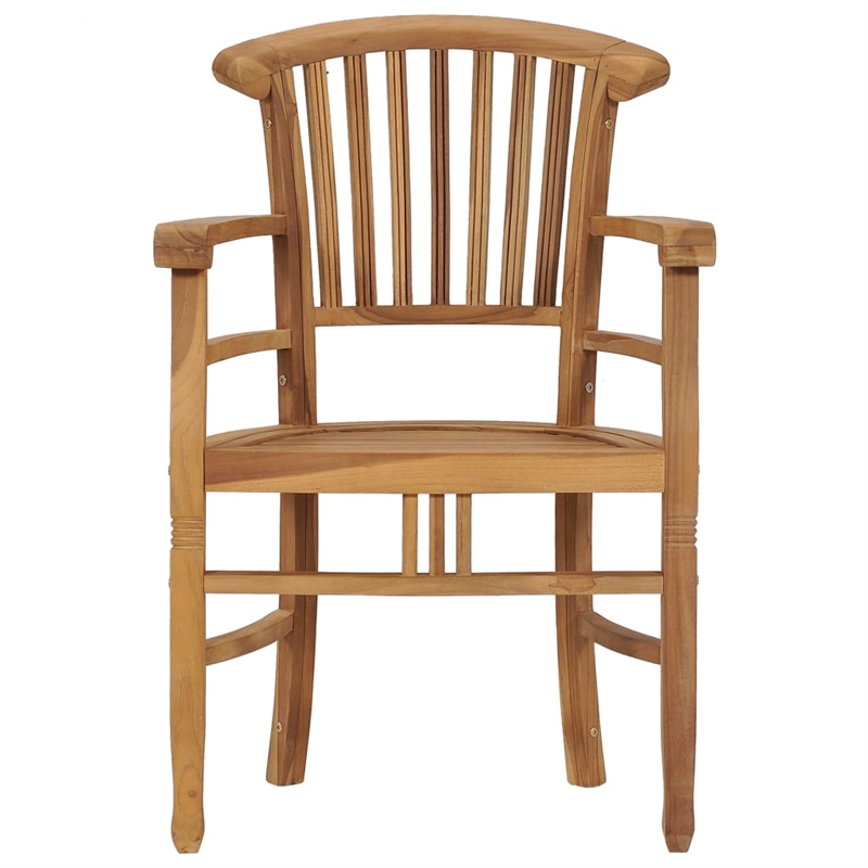 vidaXL Garden Dining Set Natural Teak Solid Teak Wood Medium Durable