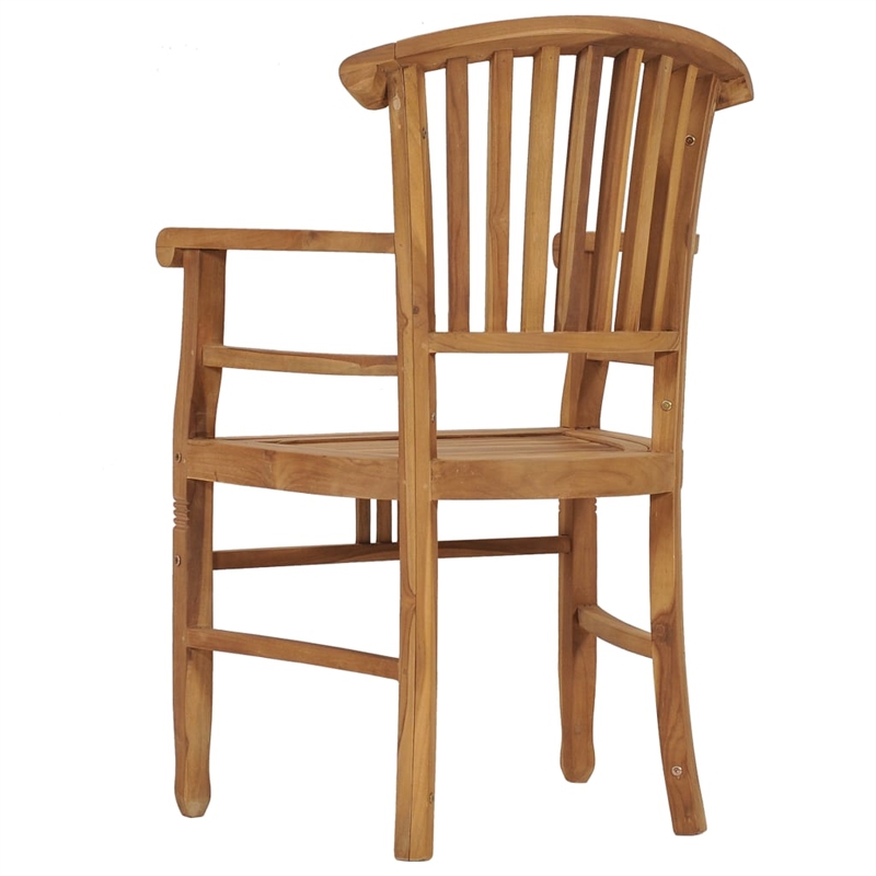 vidaXL Garden Dining Set Natural Teak Solid Teak Wood Medium Durable