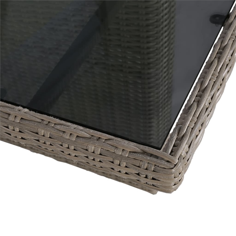 vidaXL Outdoor Dining Set in Brown and Gray