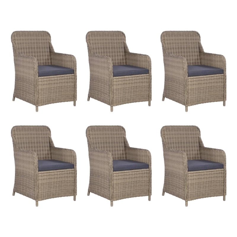 vidaXL Outdoor Dining Set in Brown and Gray