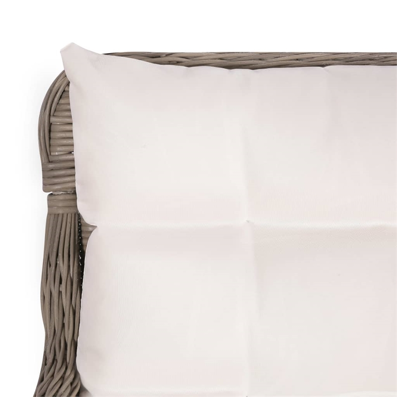 vidaXL Outdoor Dining Set in Brown and Cream White
