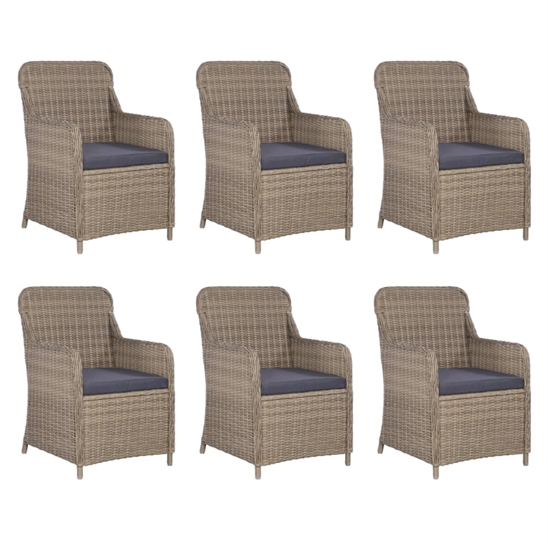 vidaXL Outdoor Dining Set in Brown and Dark Gray