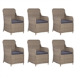 vidaXL Outdoor Dining Set in Brown and Dark Gray