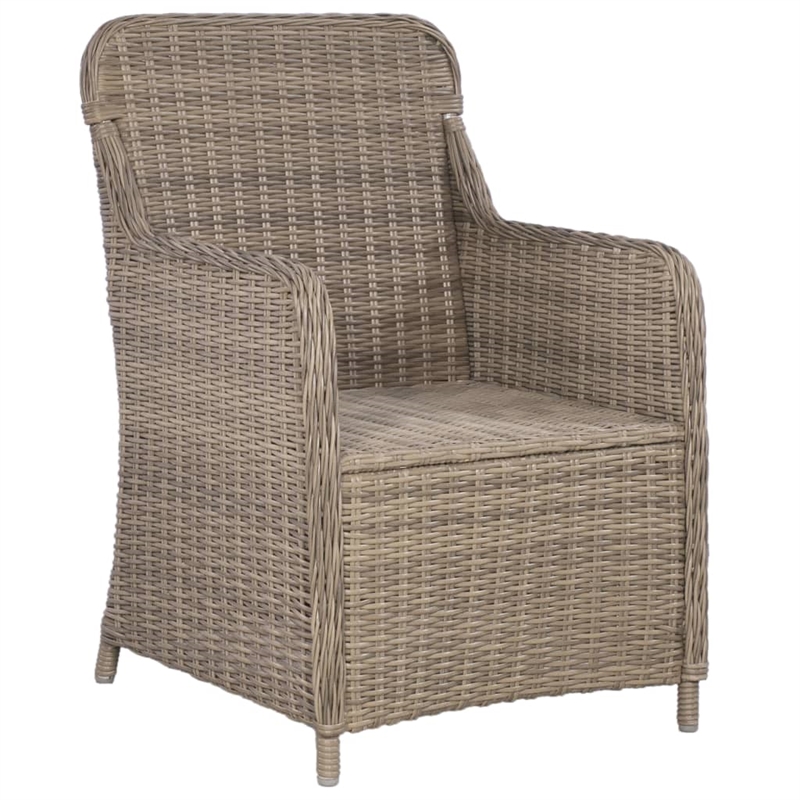 vidaXL Outdoor Dining Set in Brown and Dark Gray