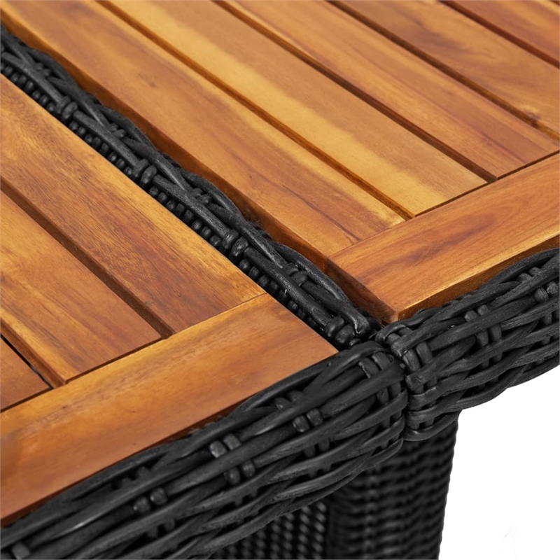 vidaXL Outdoor Dining Set in Black and Dark Gray