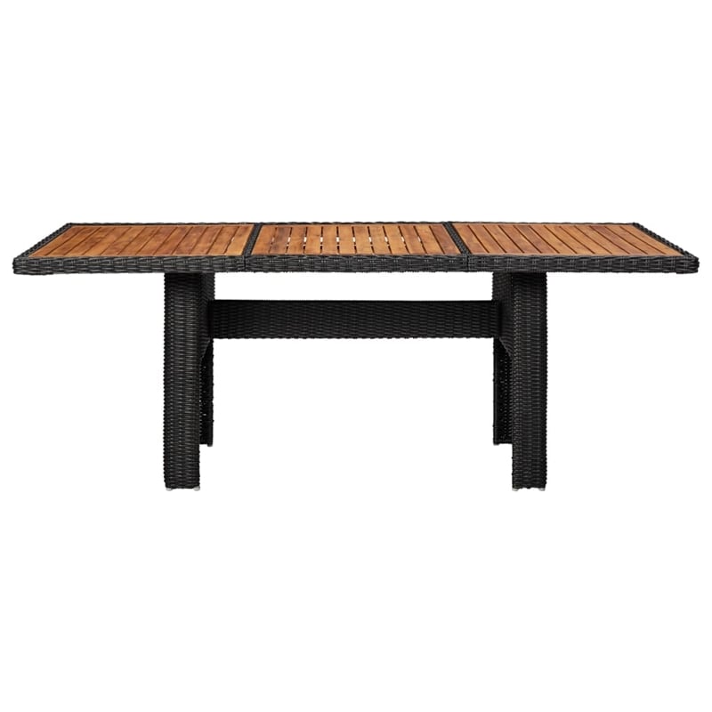 vidaXL Outdoor Dining Set in Black and Dark Gray