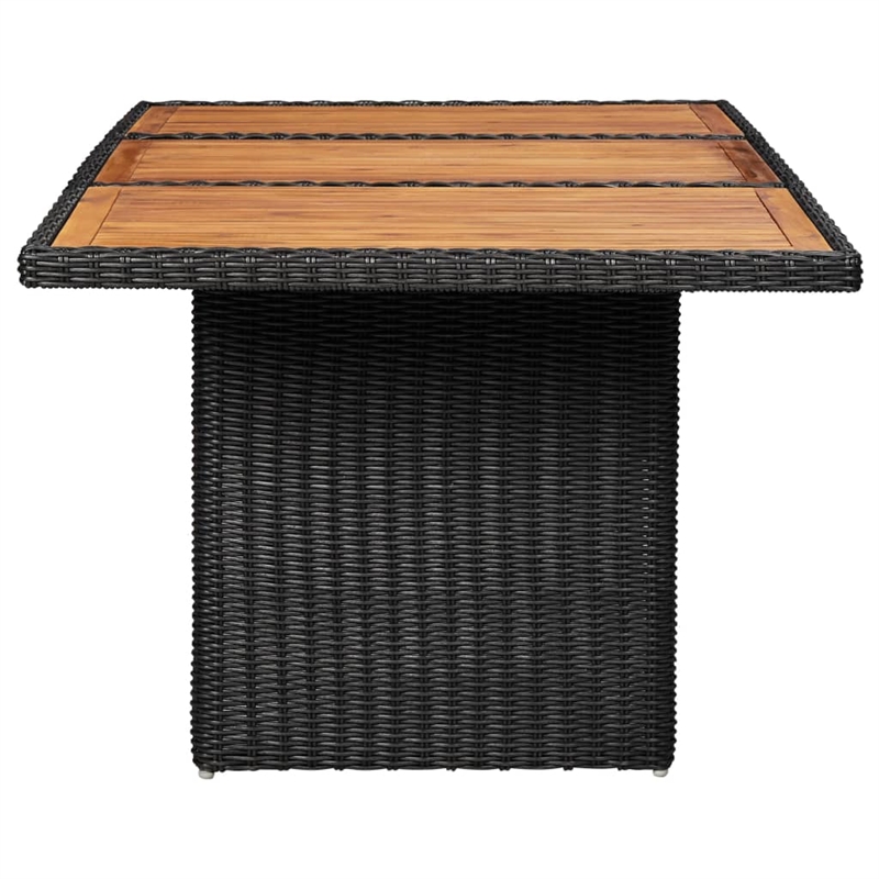 vidaXL Outdoor Dining Set in Black and Dark Gray
