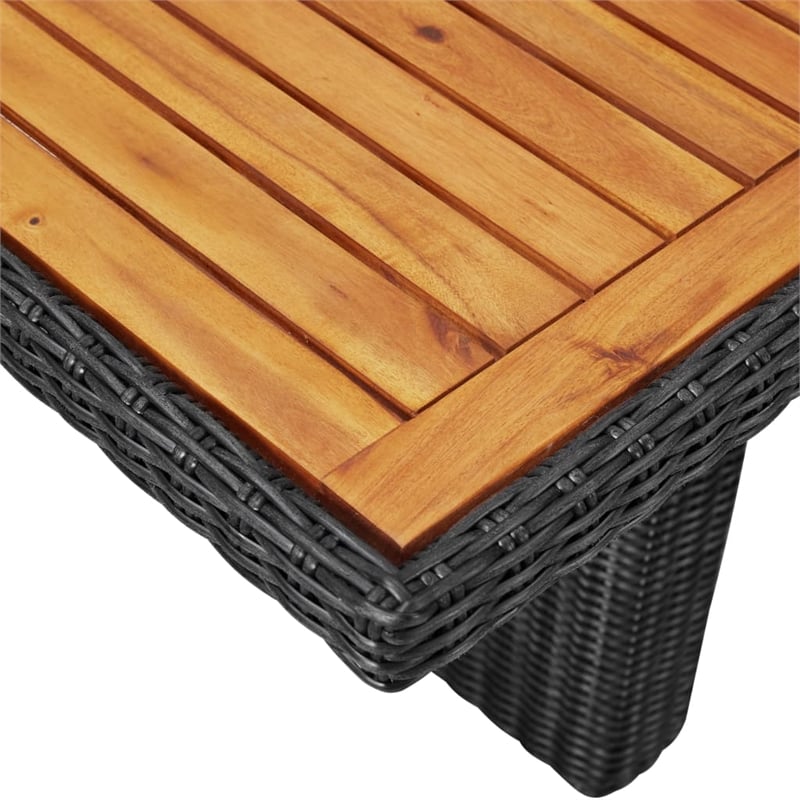 vidaXL Outdoor Dining Set in Black and Dark Gray