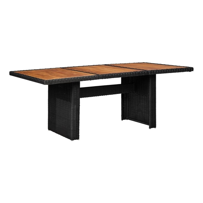 vidaXL Outdoor Dining Set in Black and Dark Gray