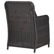 vidaXL Outdoor Dining Set in Black and Dark Gray Half Round Poly Rattan