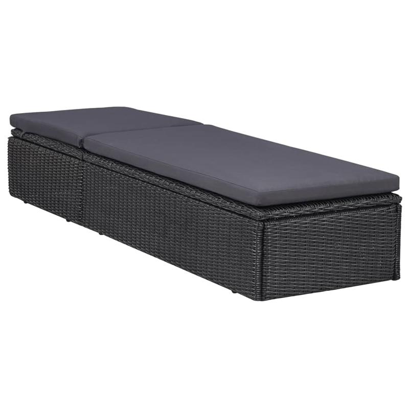 vidaXL Outdoor Dining Set in Black and Dark Gray