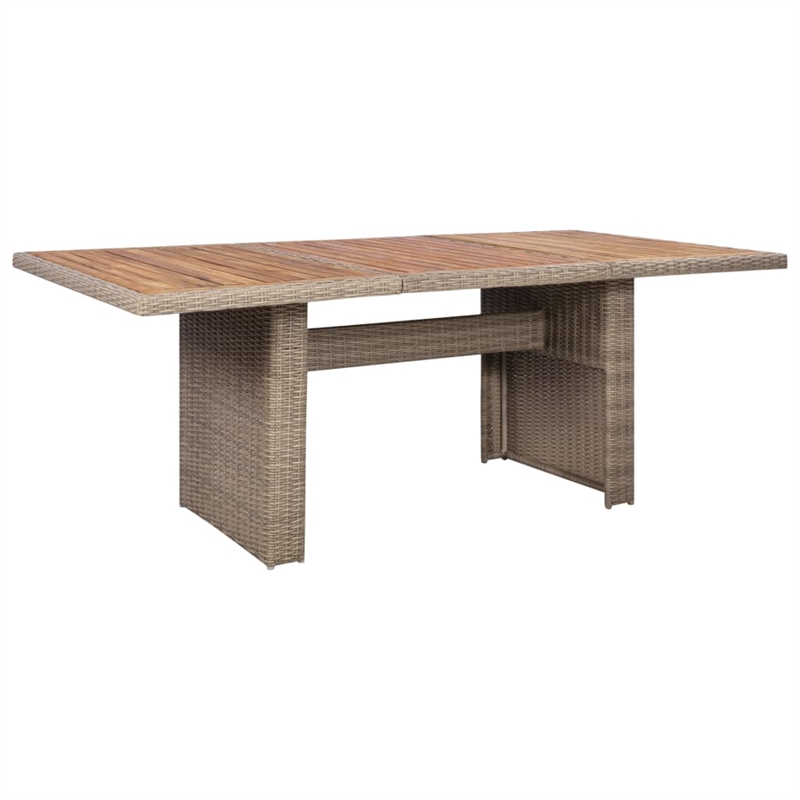 vidaXL Outdoor Dining Set in Brown and Dark Gray