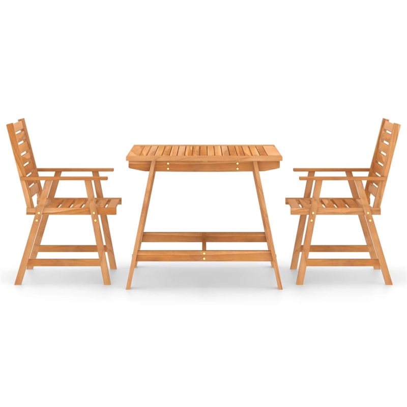 vidaXL Outdoor Dining Set Warm Acacia Wood Tone