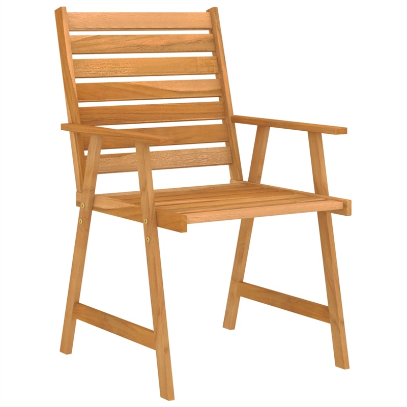 vidaXL Outdoor Dining Set Natural Wood Solid Acacia Wood 5-Piece Durable