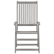 vidaXL Garden Dining Set in Gray Wash Solid Acacia Wood Large Foldable