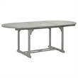 vidaXL Garden Dining Set in Gray Wash Solid Acacia Wood Large Foldable