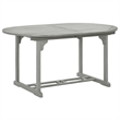 vidaXL Garden Dining Set in Gray Wash Solid Acacia Wood Large Foldable
