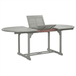 vidaXL Garden Dining Set in Gray Wash Solid Acacia Wood Large Foldable