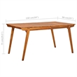 vidaXL Dining Set in Brown Solid Acacia Wood Medium Dining Set