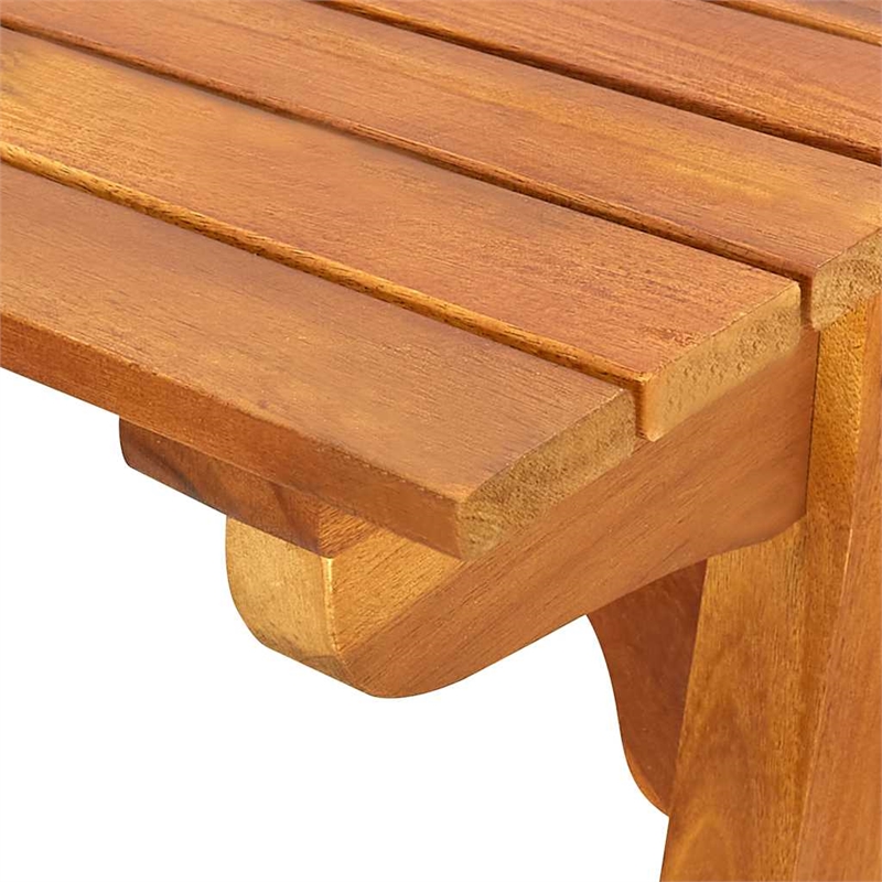 vidaXL Dining Set in Brown Solid Acacia Wood Medium Dining Set