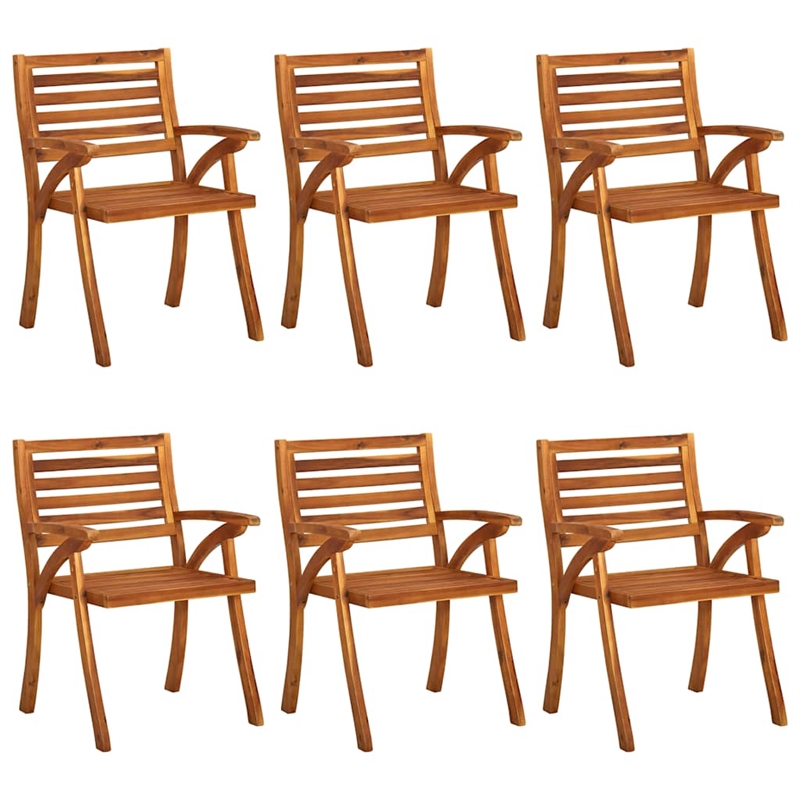 vidaXL Dining Set in Brown Solid Acacia Wood Medium Dining Set