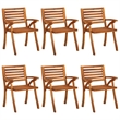 vidaXL Dining Set in Brown Solid Acacia Wood Medium Dining Set
