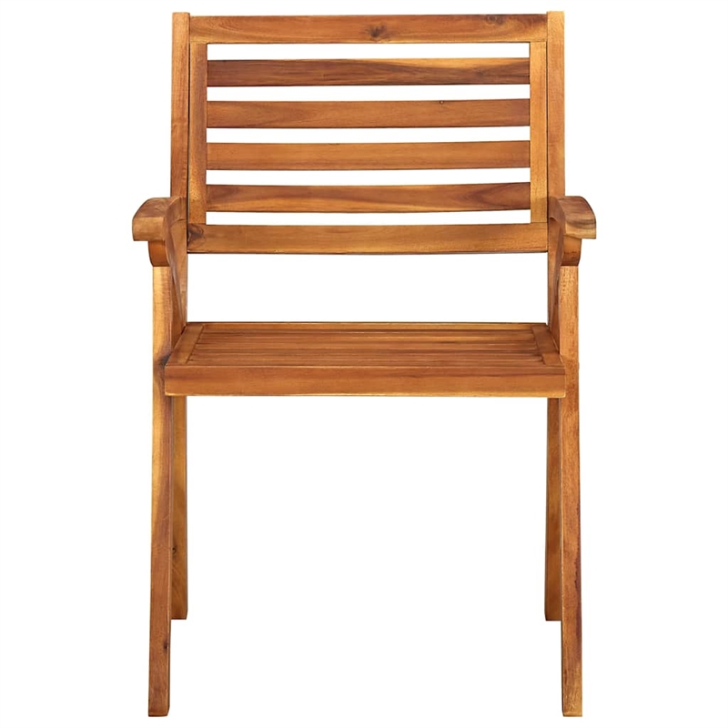 vidaXL Dining Set in Brown Solid Acacia Wood Medium Dining Set
